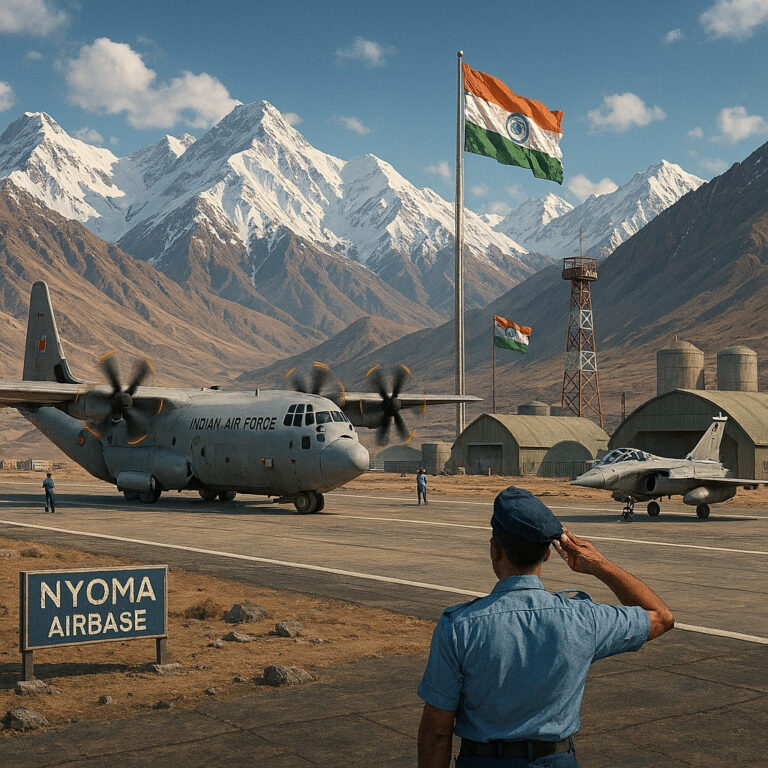 लद्दाख में नया एयरबेस “न्योमा”: भारत की सामरिक शक्ति का नया अध्याय
