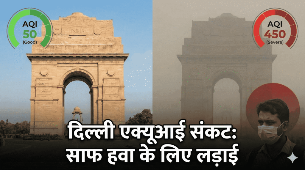 Delhi AQI Crisis: दिल्ली की हवा हुई जहरीली – कारण, स्वास्थ्य पर प्रभाव और बचाव की पूरी गाइड